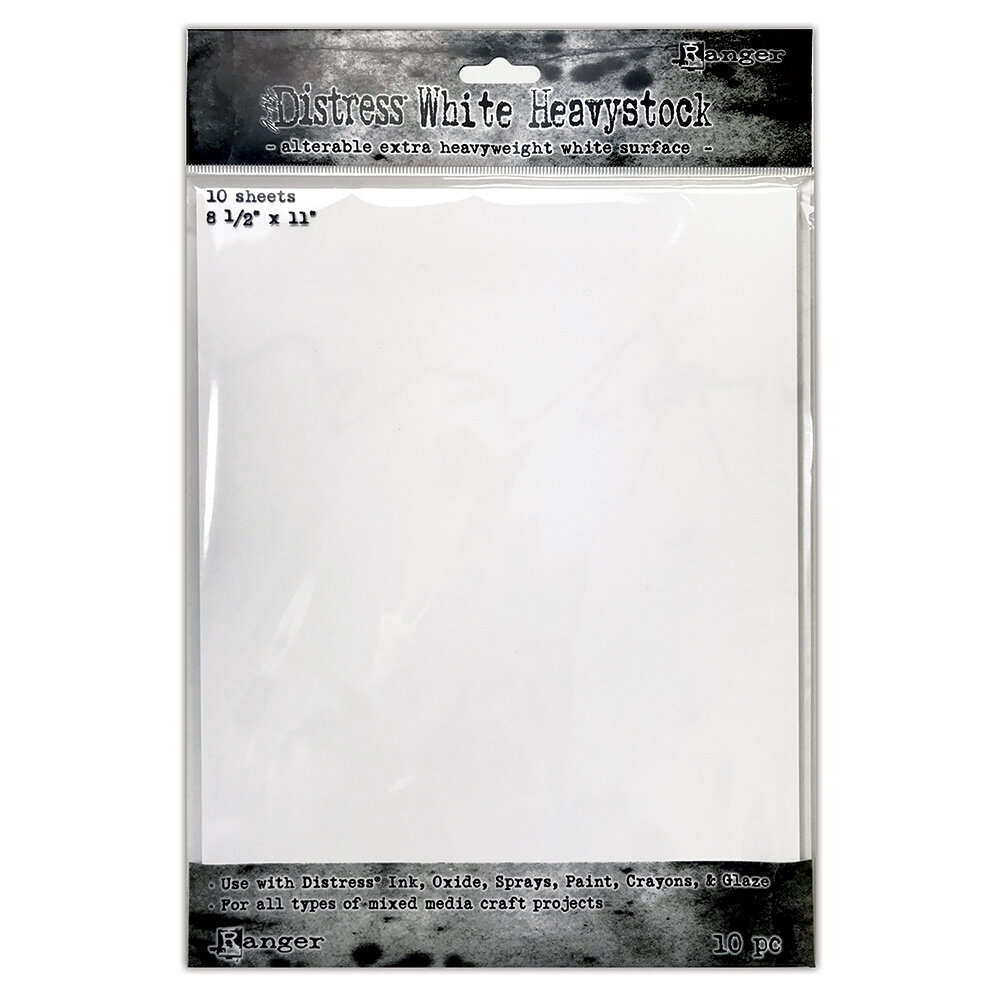 Ranger Tim Holtz Distress Heavystock 8.5x11 Inch White (10pcs) (TDA76322) Ranger Tim Holtz Distress Heavystock 8.5x11 Inch White (10pcs) (TDA76322)