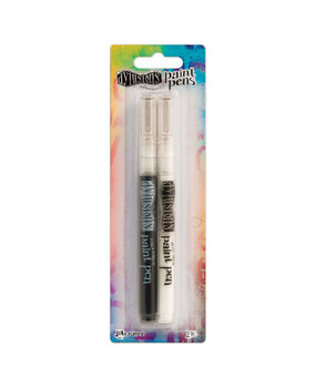 Ranger Dyan Reaveley Dylusions Paint Pens Black Marble & White Linen (2pcs) (DYD50902)