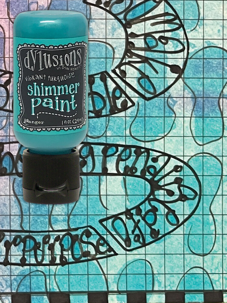 Ranger Dyan Reaveley Dylusions Shimmer Paints Vibrant Turquoise 1 oz (DYU81487)