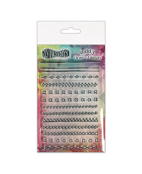 Ranger Dyan Reaveley Dylusions Diddy Clear Stamps Mini Doodles (DYB80022) (DISCONTINUED)