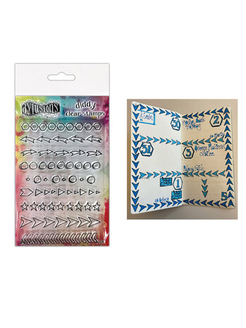 Ranger Dyan Reaveley Dylusions Diddy Clear Stamps Doodles (DYB80015) (DISCONTINUED)
