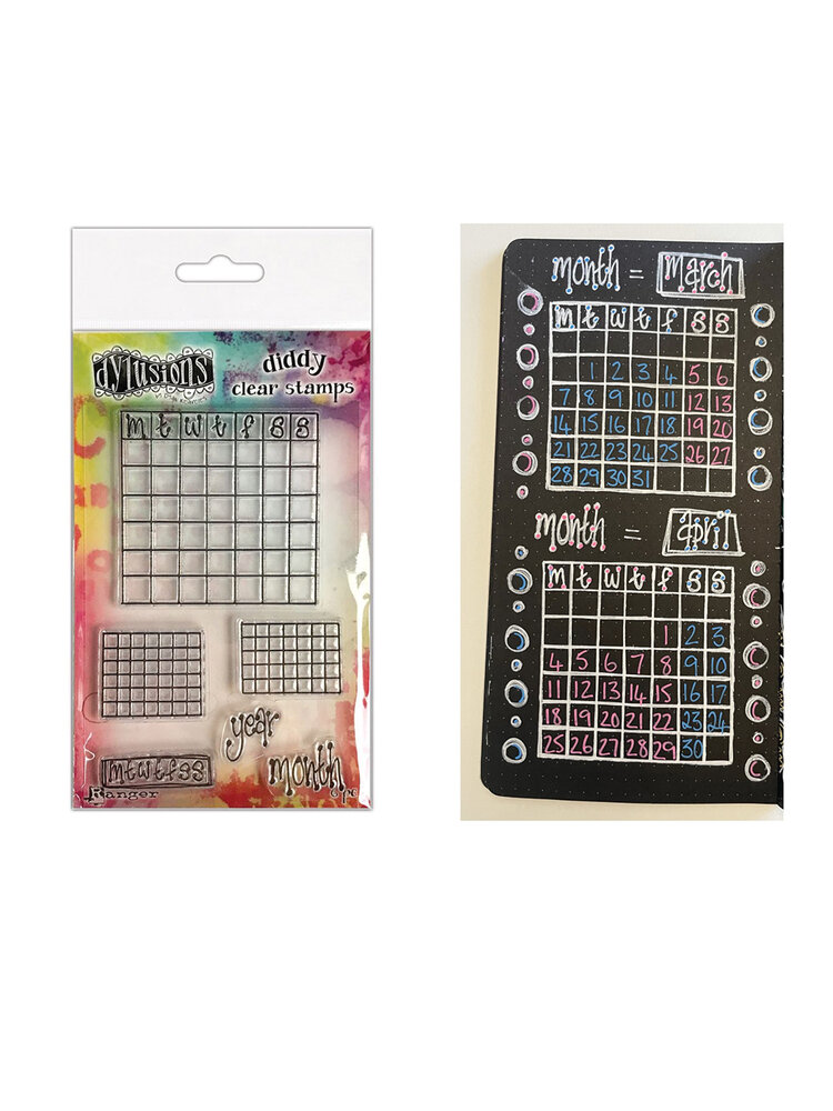 Ranger Dyan Reaveley Dylusions Diddy Clear Stamps Check it Out! (DYB80008) (DISCONTINUED)