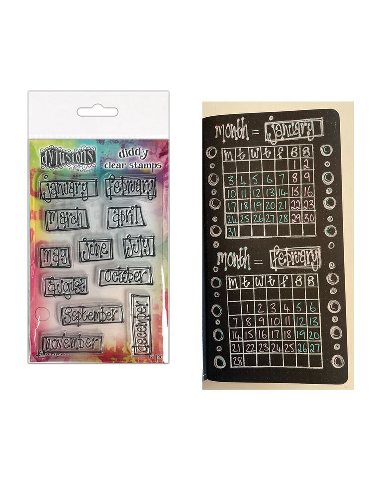 Ranger Dyan Reaveley Dylusions Diddy Clear Stamps Boxed Monthly (DYB79996) (DISCONTINUED) Ranger Dyan Reaveley Dylusions Diddy Clear Stamps Boxed Monthly (DYB79996) (DISCONTINUED)