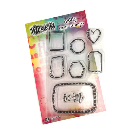Ranger Dyan Reaveley Dylusions Diddy Clear Stamps Box it Up (DYB79989) (DISCONTINUED)