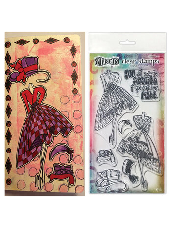 Ranger Dyan Reaveley Dylusions Couture Stamps Night At the Opera, Duo (DYB78395) (DISCONTINUED)