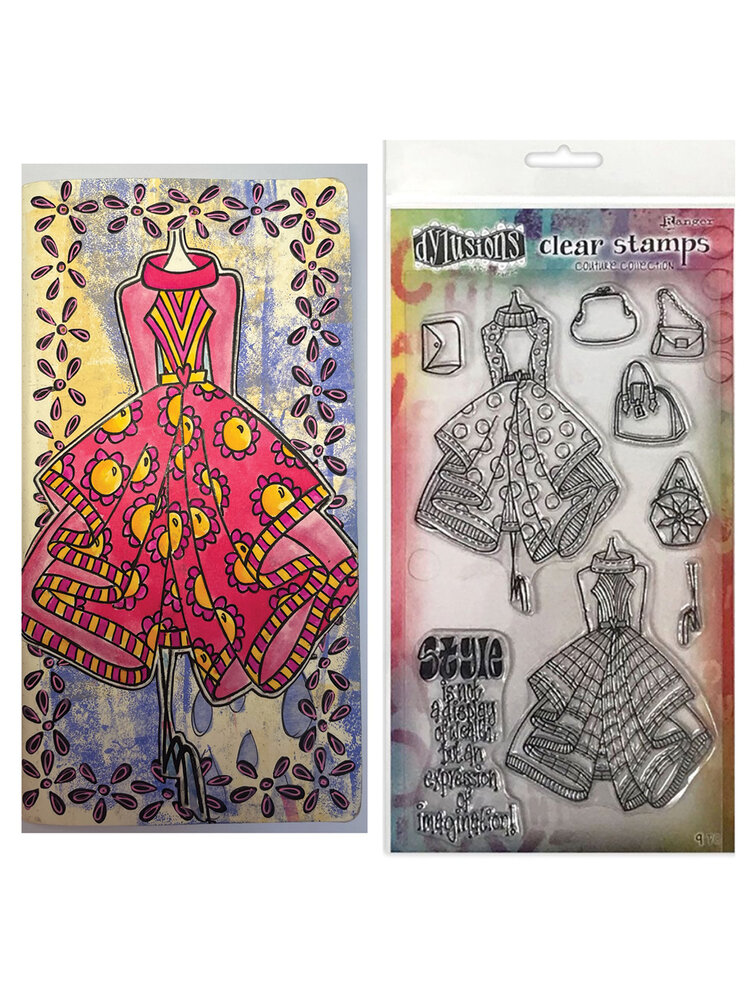 Ranger Dyan Reaveley Dylusions Couture Stamps Ladies Who Lunch, Duo (DYB78357)