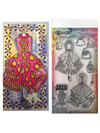 Ranger Dyan Reaveley Dylusions Couture Stamps Ladies Who Lunch, Duo (DYB78357)