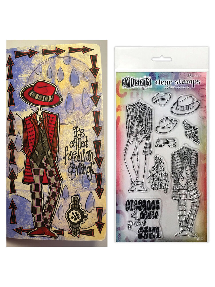 Ranger Dyan Reaveley Dylusions Couture Stamps A Day at the Races, Duo (DYB78333) (DISCONTINUED)