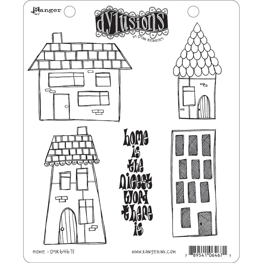 Ranger Dyan Reaveley Dylusions Stamps Home (DYR64671) (DISCONTINUED) Ranger Dyan Reaveley Dylusions Stamps Home (DYR64671) (DISCONTINUED)