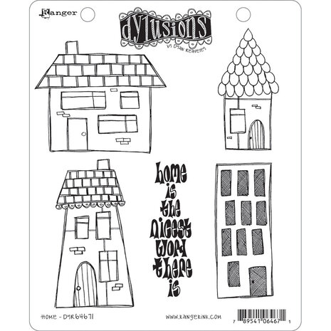 Ranger Dyan Reaveley Dylusions Stamps Home (DYR64671) (DISCONTINUED) Ranger Dyan Reaveley Dylusions Stamps Home (DYR64671) (DISCONTINUED)