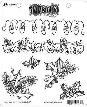 Ranger Dyan Reaveley Dylusions Stamps Holly and the Ivy (DYR81678) (DISCONTINUED)