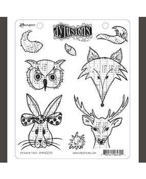 Ranger Dyan Reaveley Dylusions Stamps Heads N Tails (DYR62301) (DISCONTINUED)