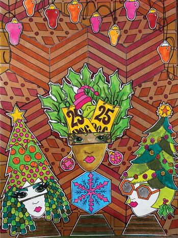 Ranger Dyan Reaveley Dylusions Stamps Hats Off To Christmas (DYR76957) (DISCONTINUED) Ranger Dyan Reaveley Dylusions Stamps Hats Off To Christmas (DYR76957) (DISCONTINUED)