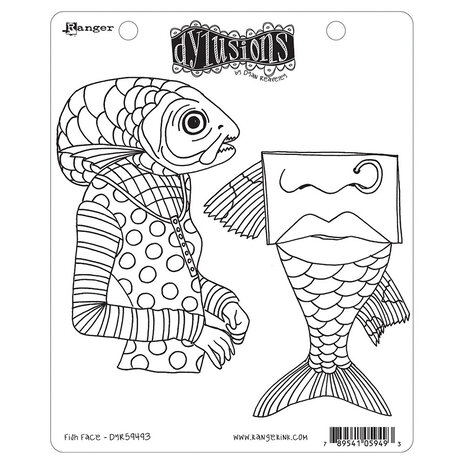 Ranger Dyan Reaveley Dylusions Stamps Fish Face (DYR59493) (DISCONTINUED) Ranger Dyan Reaveley Dylusions Stamps Fish Face (DYR59493) (DISCONTINUED)