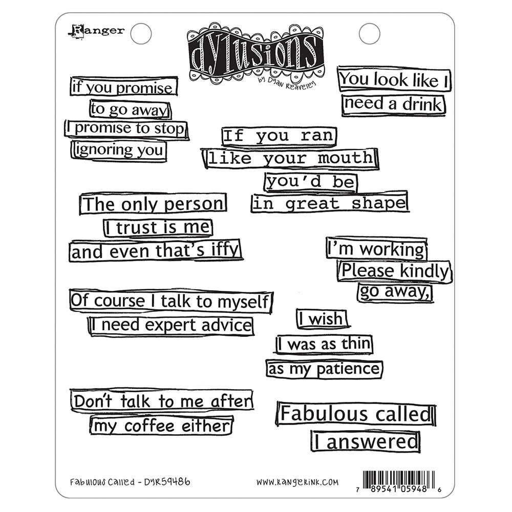Dyan Reaveley Dylusions Stamps Fabulous Called (DYR59486) - Craftlines B.V.
