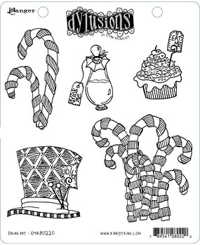 Ranger Dyan Reaveley Dylusions Stamps Drink Me (DYR80220) (DISCONTINUED)