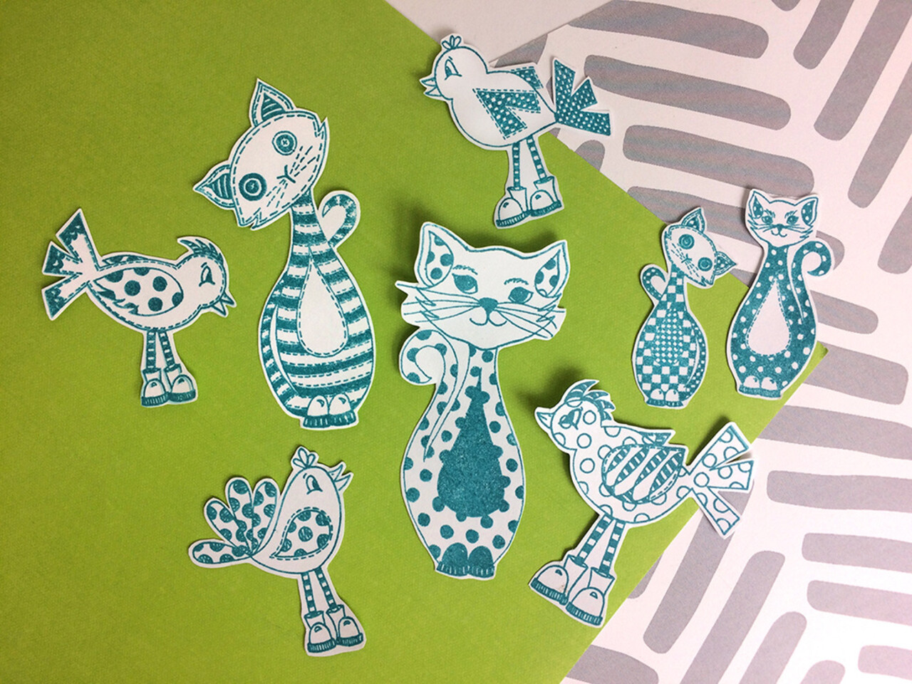 Ranger Dyan Reaveley Dylusions Stamps Cat Among the Pigeons (DYR55471) (DISCONTINUED) Ranger Dyan Reaveley Dylusions Stamps Cat Among the Pigeons (DYR55471) (DISCONTINUED)