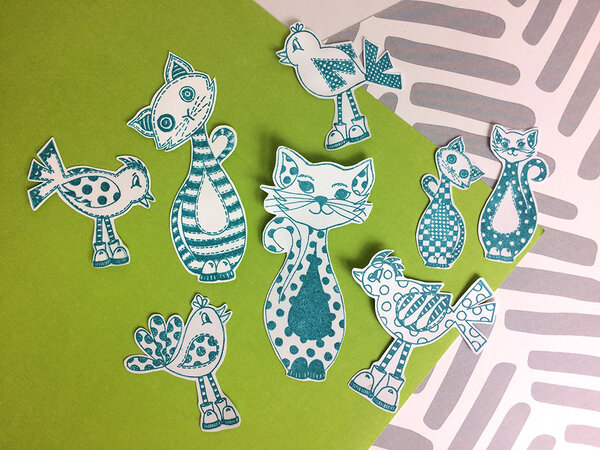 Ranger Dyan Reaveley Dylusions Stamps Cat Among the Pigeons (DYR55471) (DISCONTINUED) Ranger Dyan Reaveley Dylusions Stamps Cat Among the Pigeons (DYR55471) (DISCONTINUED)