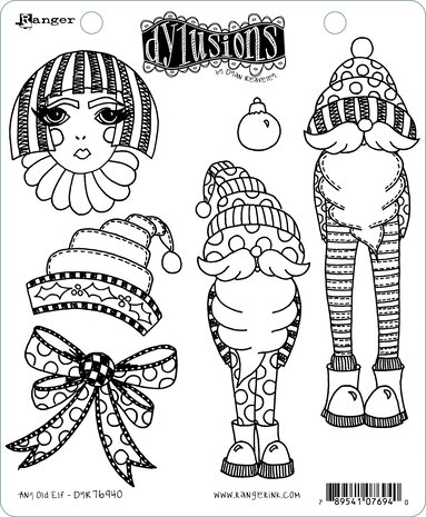 Ranger Dyan Reaveley Dylusions Stamps Any Old Elf (DYR76940) (DISCONTINUED)