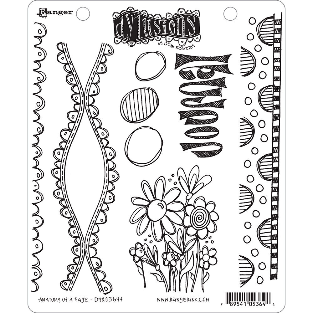 Ranger Dyan Reaveley Dylusions Stamps Anatomy of a Page (DYR53644) (DISCONTINUED)