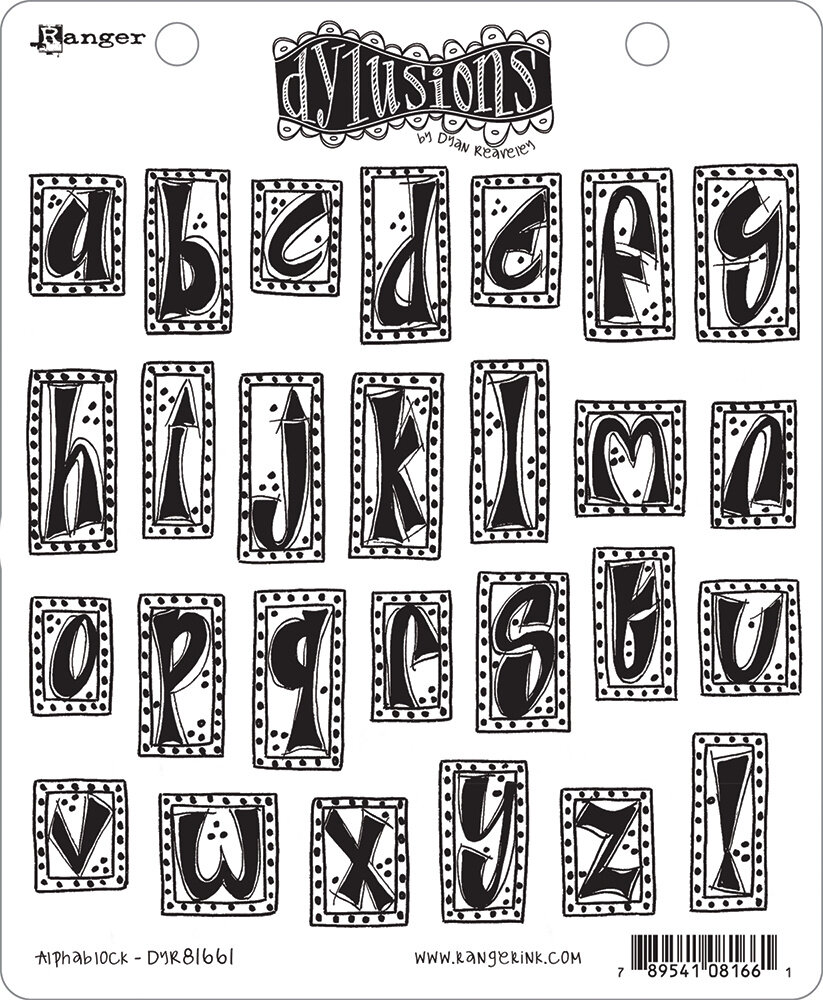 Ranger Dyan Reaveley Dylusions Stamps Alphablock (DYR81661) (DISCONTINUED)