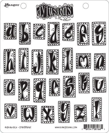 Ranger Dyan Reaveley Dylusions Stamps Alphablock (DYR81661) (DISCONTINUED)