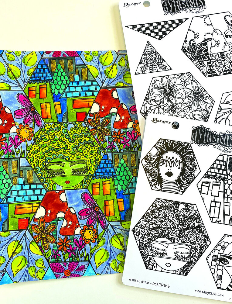 Ranger Dyan Reaveley Dylusions Stamps A Head Start (DYR76766)