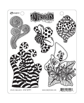 Ranger Dyan Reaveley Dylusions Stamps Stripy Curlicues (DYR72997) (DISCONTINUED)