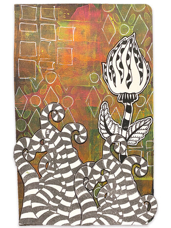 Ranger Dyan Reaveley Dylusions Stamps Stripy Curlicues (DYR72997) (DISCONTINUED) Ranger Dyan Reaveley Dylusions Stamps Stripy Curlicues (DYR72997) (DISCONTINUED)