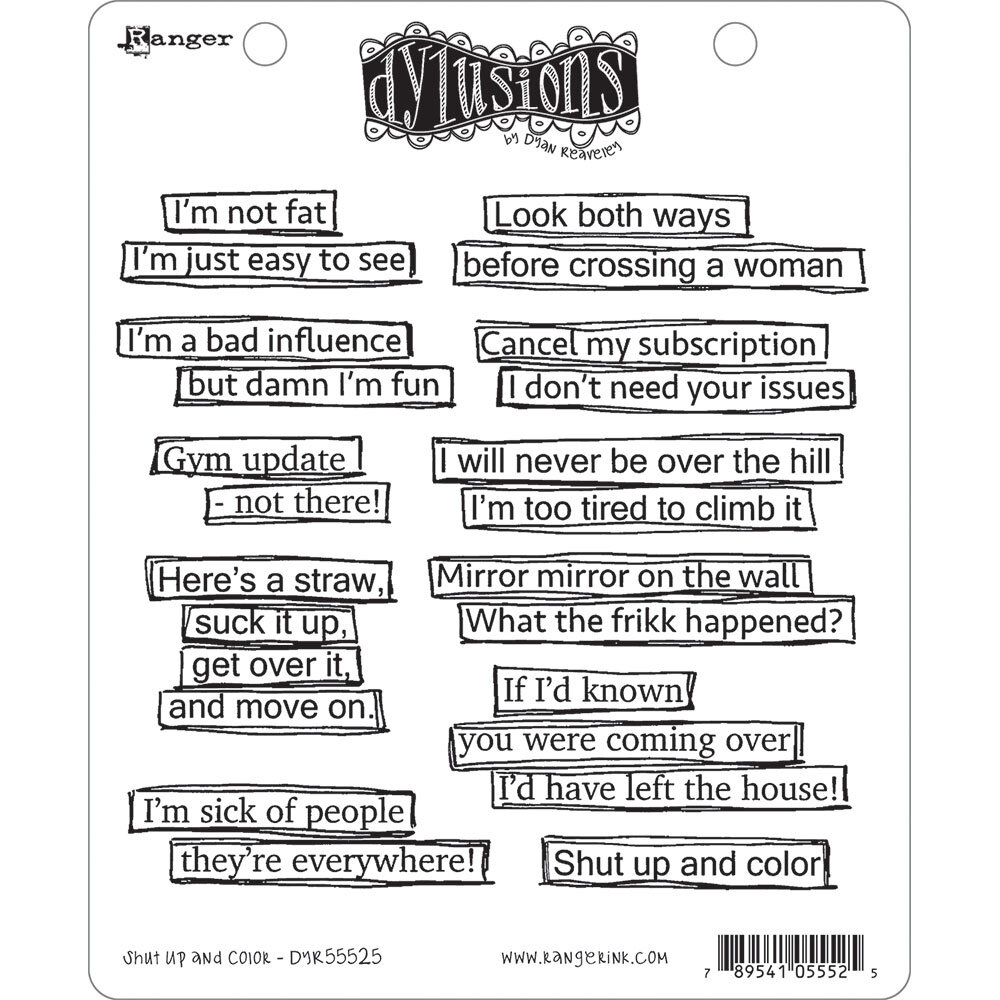 Ranger Dyan Reaveley Dylusions Stamps Shut up and Color (DYR55525)