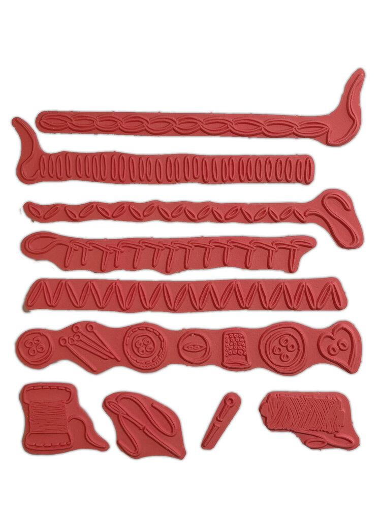 Ranger Dyan Reaveley Dylusions Stamps Sew Easy (DYR81722) (DISCONTINUED) Ranger Dyan Reaveley Dylusions Stamps Sew Easy (DYR81722) (DISCONTINUED)