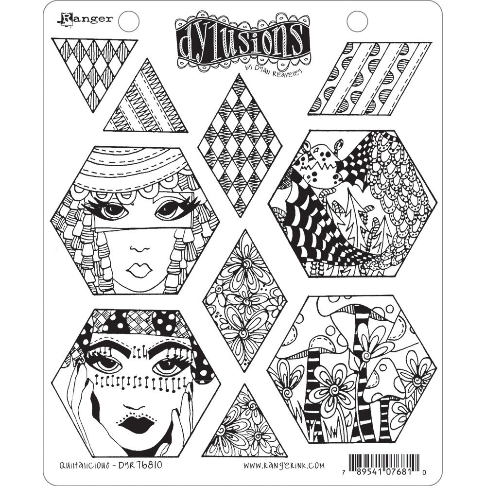 Ranger Dyan Reaveley Dylusions Stamps Quiltalicious (DYR76810) (DISCONTINUED) Ranger Dyan Reaveley Dylusions Stamps Quiltalicious (DYR76810) (DISCONTINUED)
