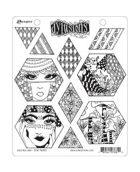 Ranger Dyan Reaveley Dylusions Stamps Quiltalicious (DYR76810) (DISCONTINUED)