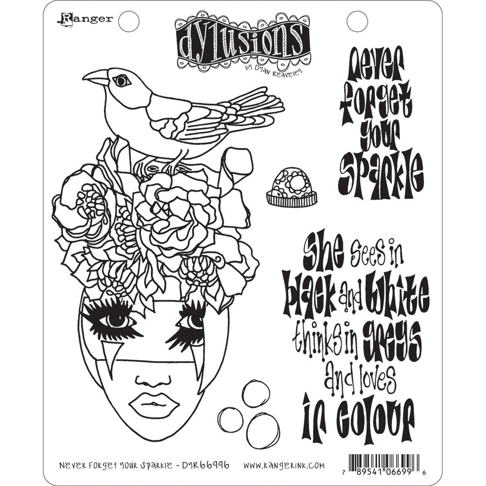 Ranger Dyan Reaveley Dylusions Stamps Never Forget Your Sparkle (DYR66996) (DISCONTINUED) Ranger Dyan Reaveley Dylusions Stamps Never Forget Your Sparkle (DYR66996) (DISCONTINUED)