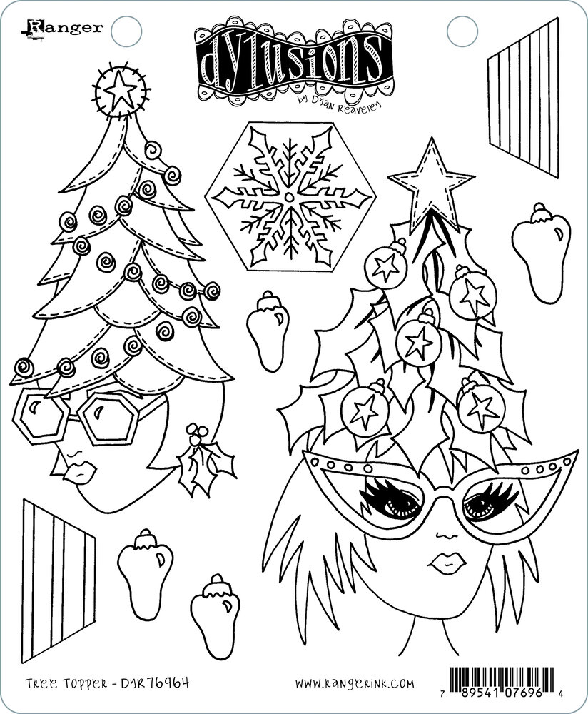 Ranger Dyan Reaveley Dylusions Stamps Tree Topper (DYR76964) (DISCONTINUED) Ranger Dyan Reaveley Dylusions Stamps Tree Topper (DYR76964) (DISCONTINUED)