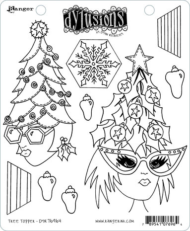Ranger Dyan Reaveley Dylusions Stamps Tree Topper (DYR76964) (DISCONTINUED) Ranger Dyan Reaveley Dylusions Stamps Tree Topper (DYR76964) (DISCONTINUED)