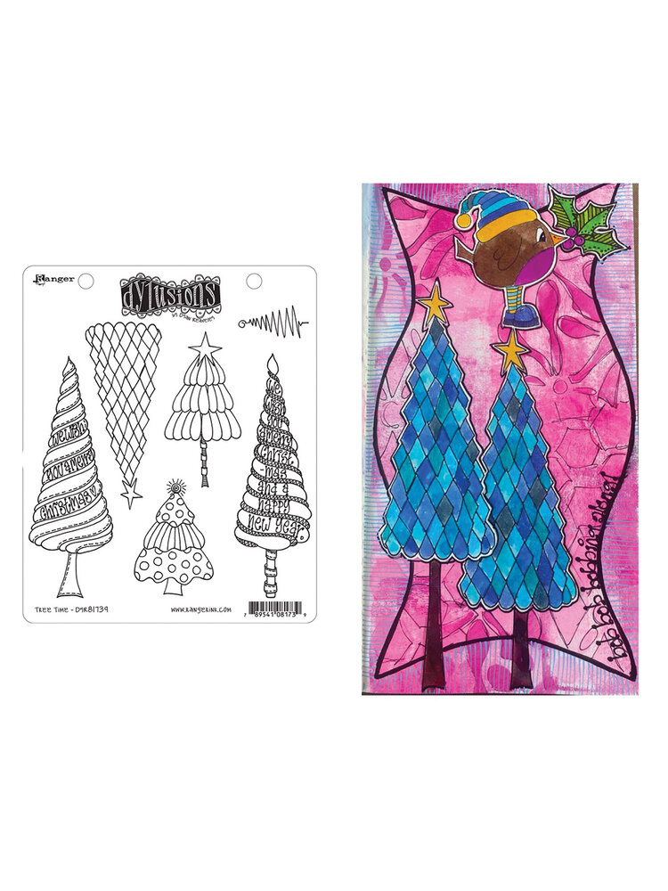 Ranger Dyan Reaveley Dylusions Stamps Tree Time (DYR81739) (DISCONTINUED)