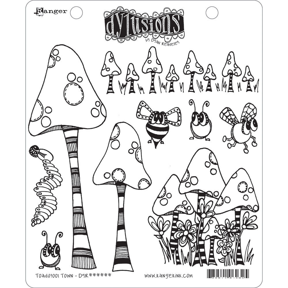 Ranger Dyan Reaveley Dylusions Stamps Toadstool Town (DYR63254) (DISCONTINUED) Ranger Dyan Reaveley Dylusions Stamps Toadstool Town (DYR63254) (DISCONTINUED)