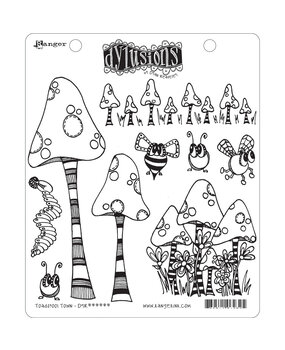 Ranger Dyan Reaveley Dylusions Stamps Toadstool Town (DYR63254) (DISCONTINUED)