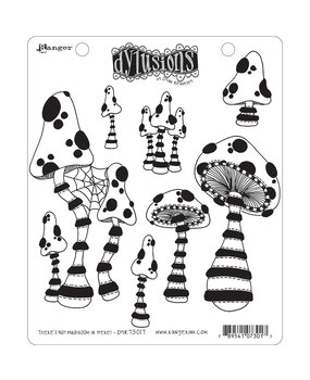 Ranger Dyan Reaveley Dylusions Stamps There's Not Mushroom in Here! (DYR73017) (DISCONTINUED)