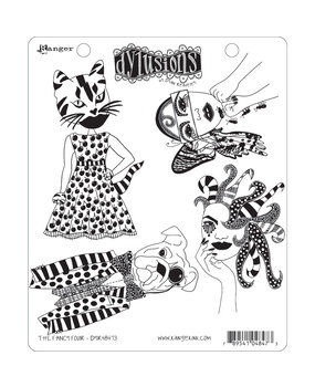 Ranger Dyan Reaveley Dylusions Stamps The Fancy Four (DYR48473) (DISCONTINUED)