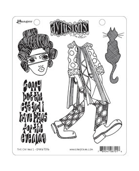 Ranger Dyan Reaveley Dylusions Stamps The Cat and I (DYR67016) (DISCONTINUED)