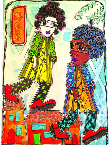 Ranger Dyan Reaveley Dylusions Stamps The Cat and I (DYR67016) (DISCONTINUED) Ranger Dyan Reaveley Dylusions Stamps The Cat and I (DYR67016) (DISCONTINUED)