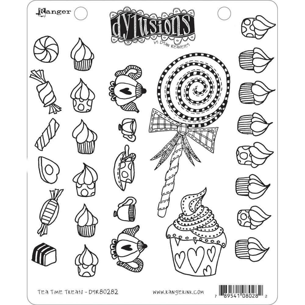 Ranger Dyan Reaveley Dylusions Stamps Tea Time Treats (DYR80282) (DISCONTINUED)