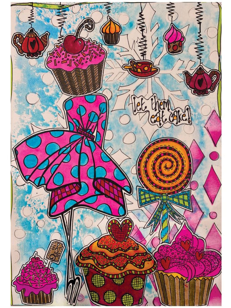 Ranger Dyan Reaveley Dylusions Stamps Tea Time Treats (DYR80282) (DISCONTINUED)