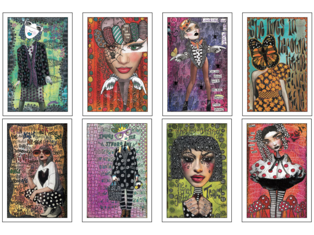 Ranger Dyan Reaveley Dylusions Adhesive Canvas Images Set 2 (8sheets) (DYA52760)