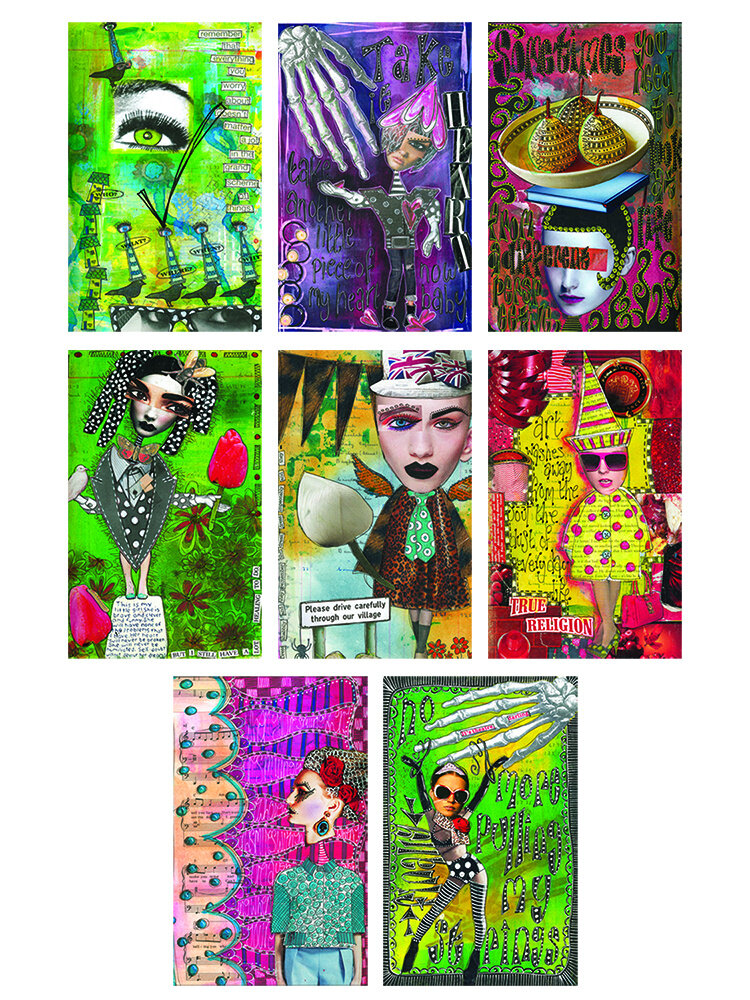 Ranger Dyan Reaveley Dylusions Adhesive Canvas Images Set 3 (8sheets) (DYA70733) Ranger Dyan Reaveley Dylusions Adhesive Canvas Images Set 3 (8sheets) (DYA70733)