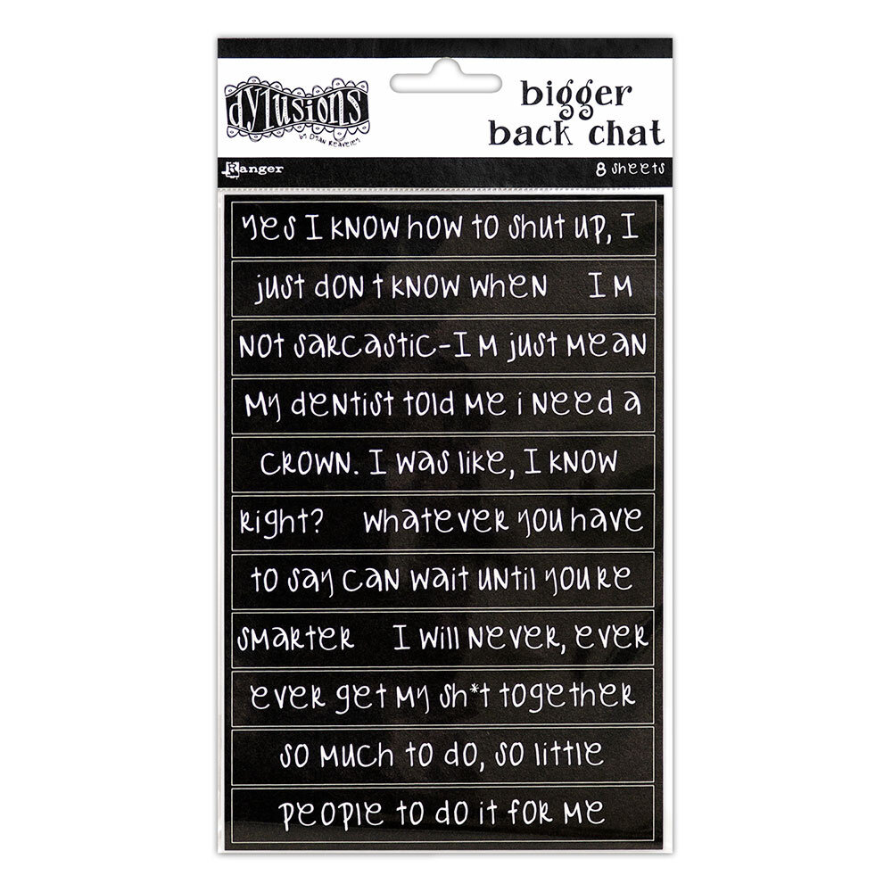 Ranger Dyan Reaveley Dylusions Bigger Back Chat Stickers Large Black (DYA65449)