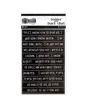 Ranger Dyan Reaveley Dylusions Bigger Back Chat Stickers Large Black (DYA65449) (DISCONTINUED)