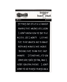 Ranger Dyan Reaveley Dylusions Bigger Back Chat Stickers Large Black Set 2 (DYA68792) (DISCONTINUED)